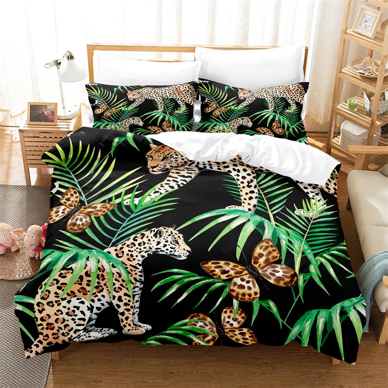 

Leaves, Animals Bedding Set Duvet Cover Set 3d Bedding Digital Printing Bed Linen Queen Size Children Bedding Set Fashion Design