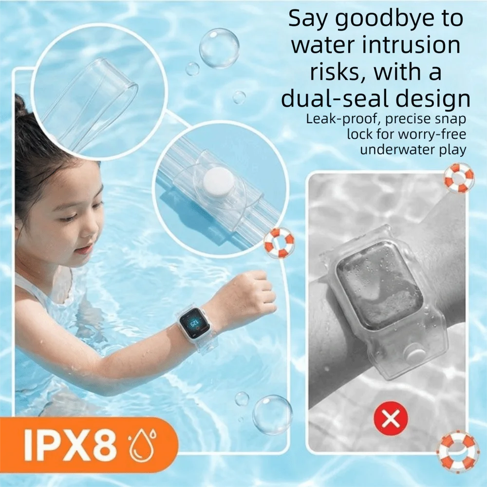IPX8 Waterproof Smartwatch Waterproof Protective Pouch Sealed Touchscreen Compatible Underwater Watch Cover
