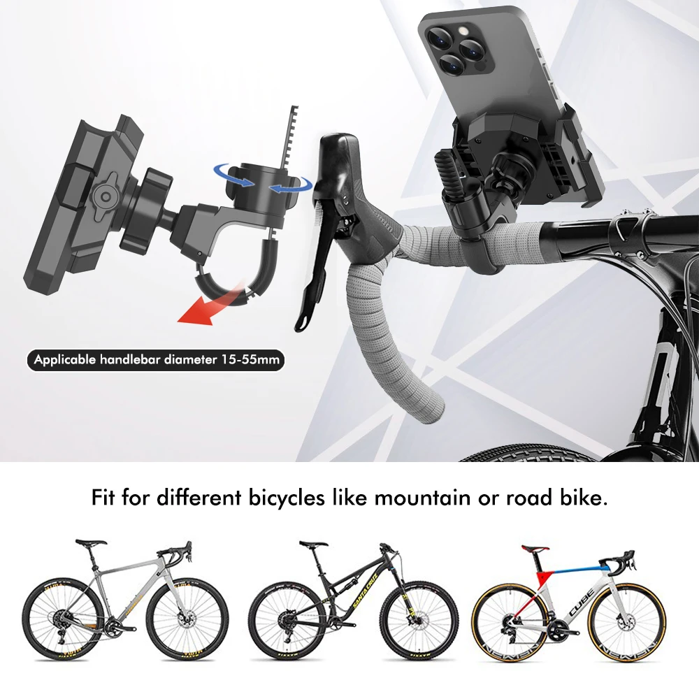 2025 ใหม่ Universal โทรศัพท์มือถือ Clamp สําหรับรถเข็นเด็กผู้ถือโทรศัพท์รถเข็นผู้ถือโทรศัพท์รถกอล์ฟผู้ถือโทรศัพท์จักรยานโทรศัพท์ Mount