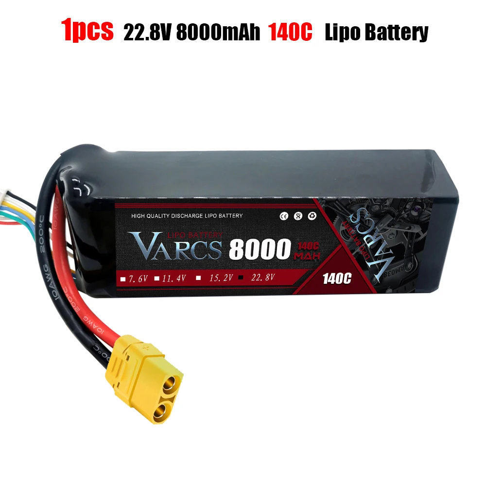 Batteries Lipo 7.4V 7.6V 11.4V 22.8V 11.1V 15.2V 14.8V 22.2V 2S 3S 4S 6S 5200Mah 6300Mah 6500mAh 6200mAh 6750mAh 8000mAh 7000mAh