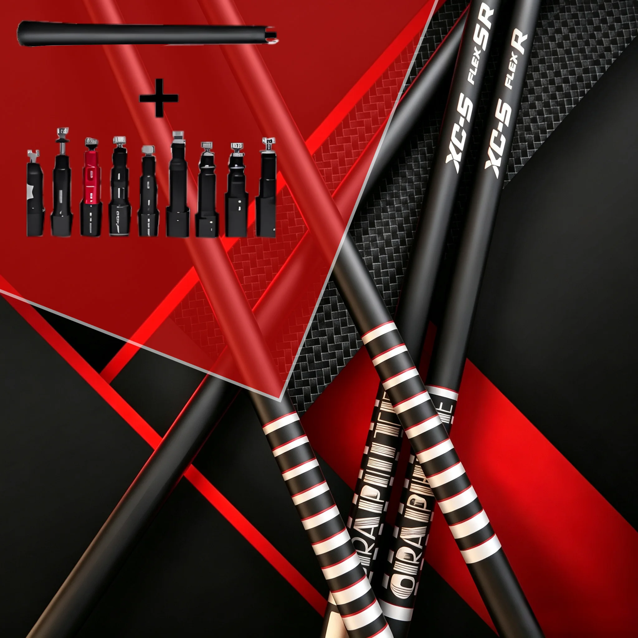 Precision-Forged Xc High-Carbon Steel Shafts, Available in Multiple Specifications Such as 5R/5Sr/5S/6S, with Sufficient Rigidity to Resist Twisting and Deformation, Providing a Solid and Stable Hitting Feel, Easy Control of the Ball, and a Smooth Learning Curve. Comes with Adapter and Anti-Slip Grip