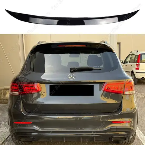 메르세데스 벤츠 GLC X253 W253 GLC43 GLC63 GLC200 GLC260 GLC300 AMG 2016-2022 뒷 트렁크 스포일러 립 ABS 스포일러 윙 트림 키트