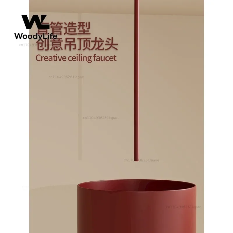 Concealed All-copper Ceiling Faucet Hotel Ceiling Hanging Water Outlet Automatic Wall-type Induction Faucet Hot and Cold