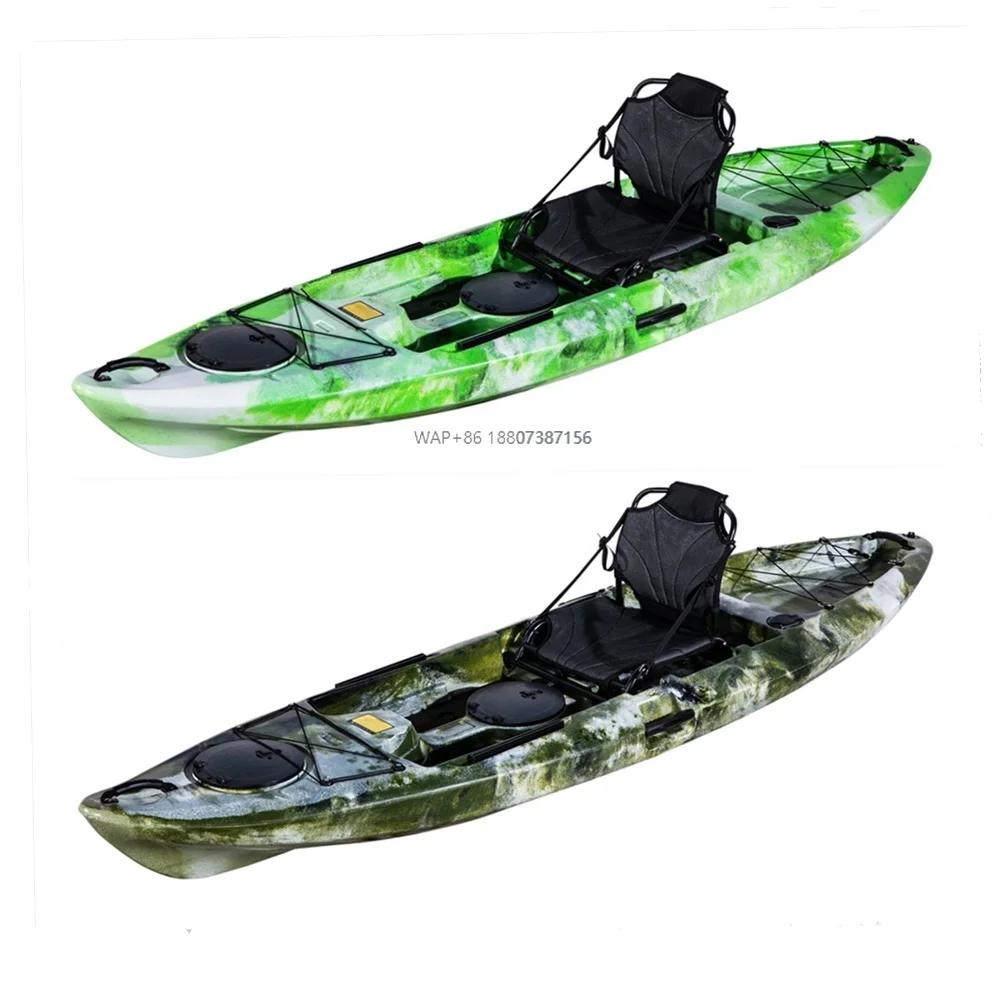 High performance sits in a one-person paddle-driven kayak, customized in a variety of colors