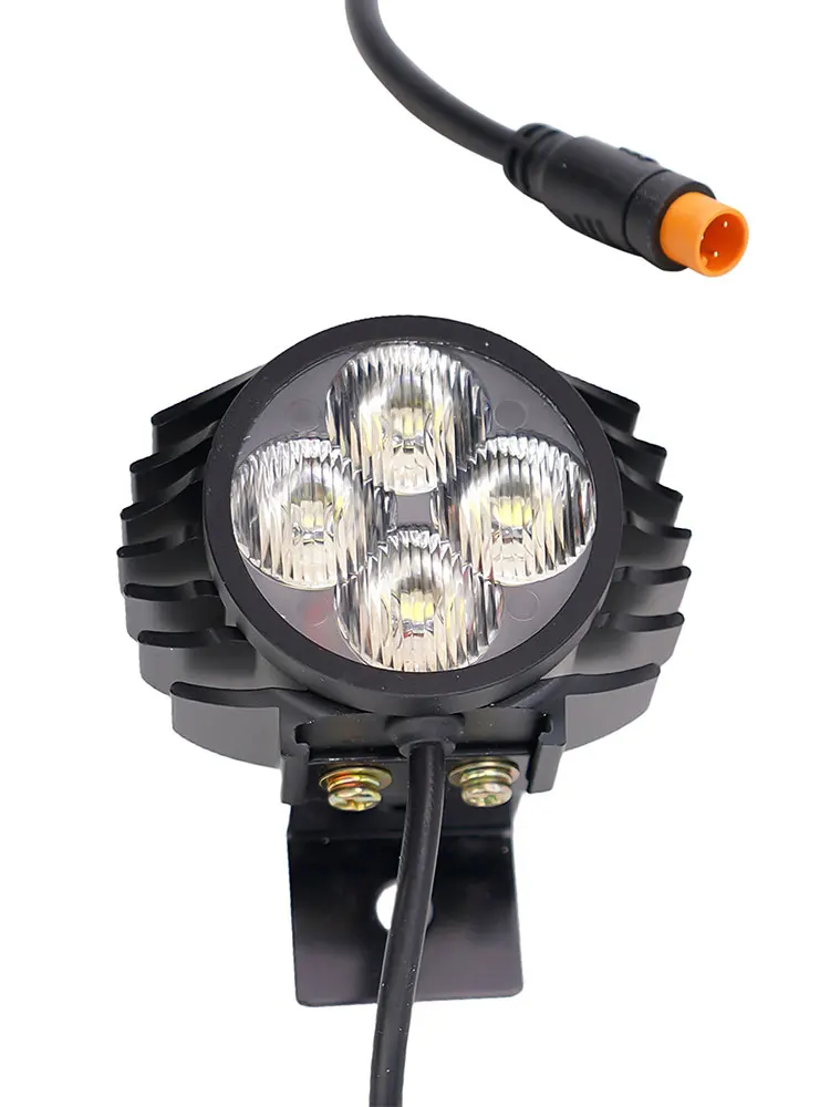 36V 48V Ebike Front Light Waterproof Battery Horn Headlight Functional Front Light For Electric Bicycle Tricycle Hot Sale 2024