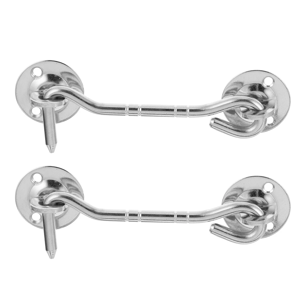 

2Pcs Window Lock Hook Stainless Steel Windproof Closure for Door and Window Scratch Resistant Polished Rustproof Reliable Grip