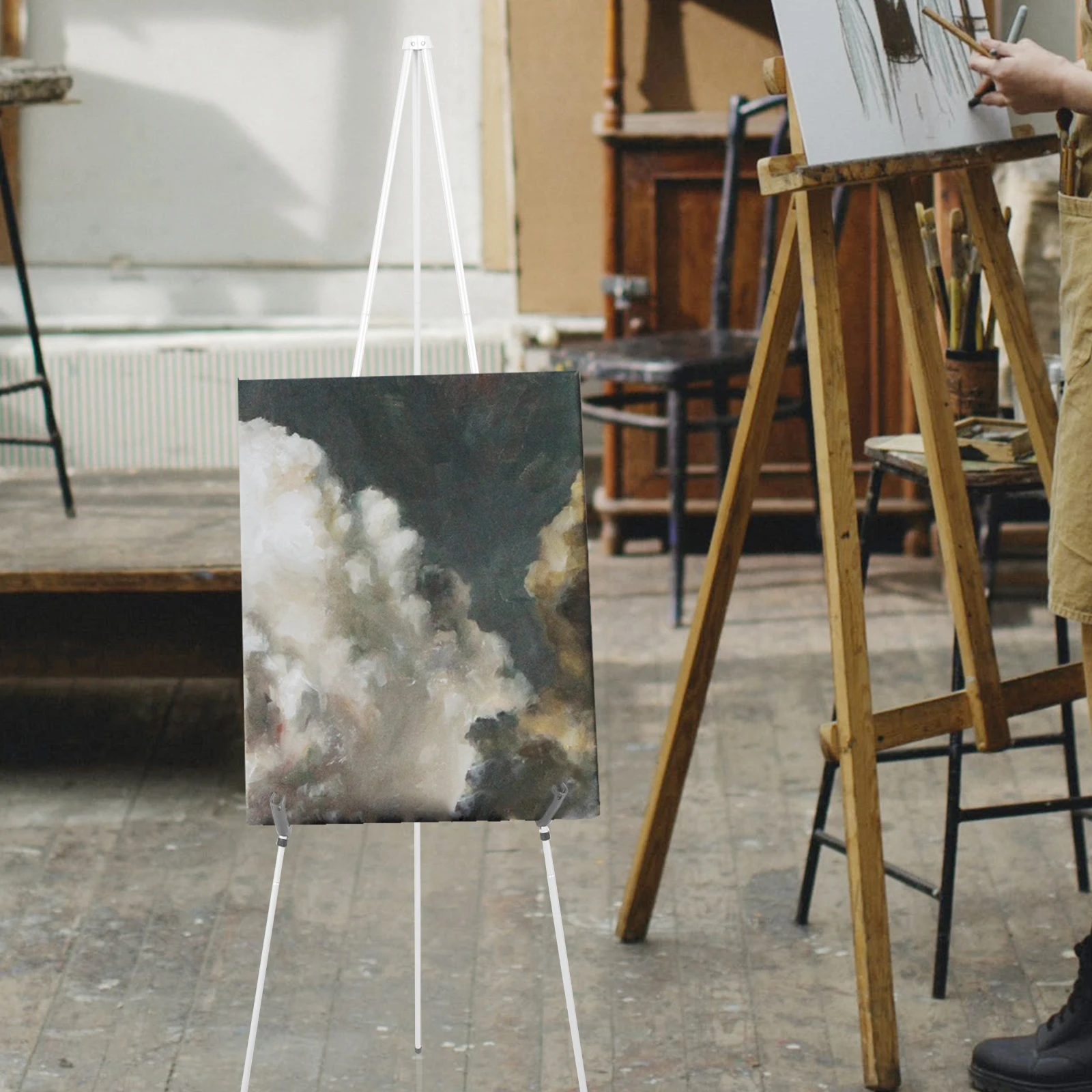 

Versatile Folding Easel Stand For Sketches Art Display Rack Perfect For Outdoor Painting Classes