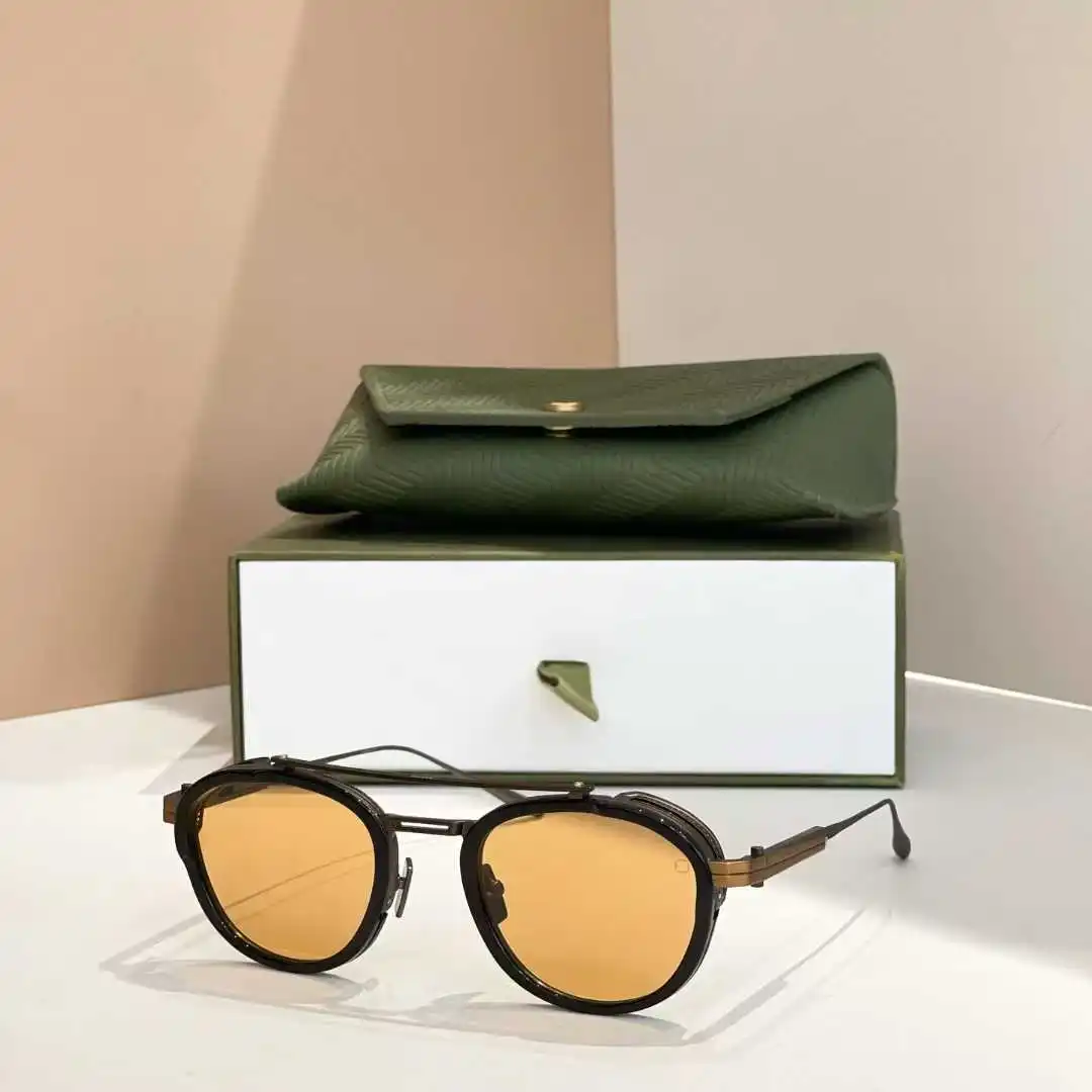 

New Fashion Trend Luxury Vintage Sunglasses AKS-512B Ultralight Titanium UV400 Retro Oval Pilot Style Unisex 3A+ Top Quality