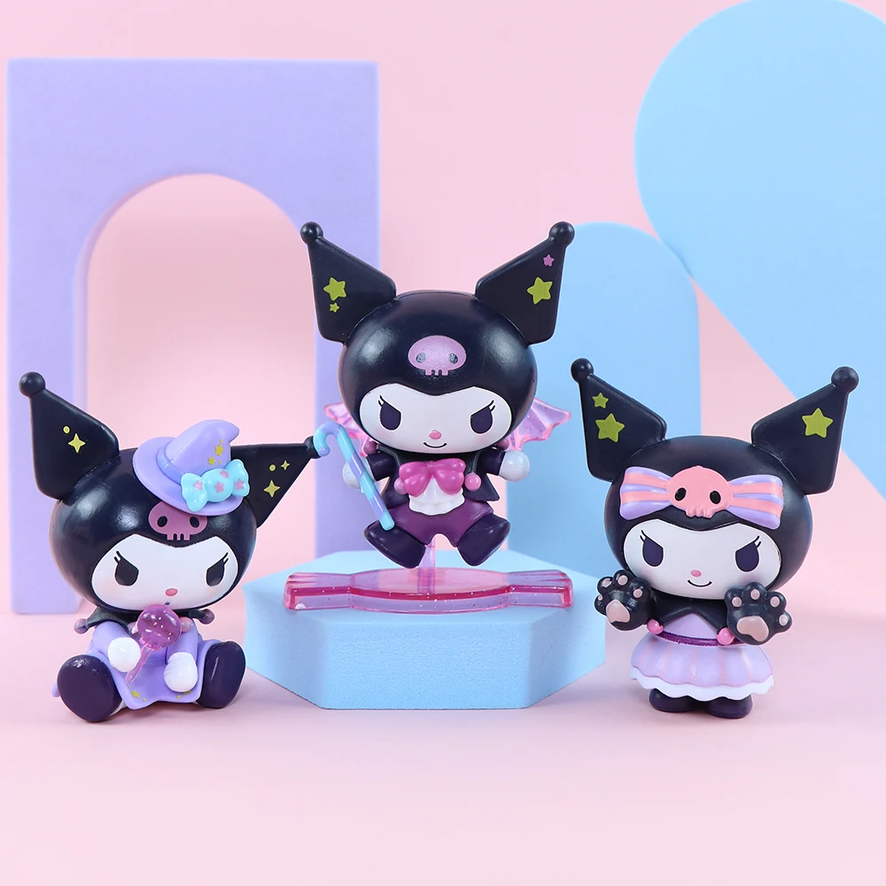 

Kuromi слепая сумка милый мультяшный кукла Sanrio фигурка модель слепая коробка игрушки для девочек и детей украшение для рабочего стола праздничные подарки