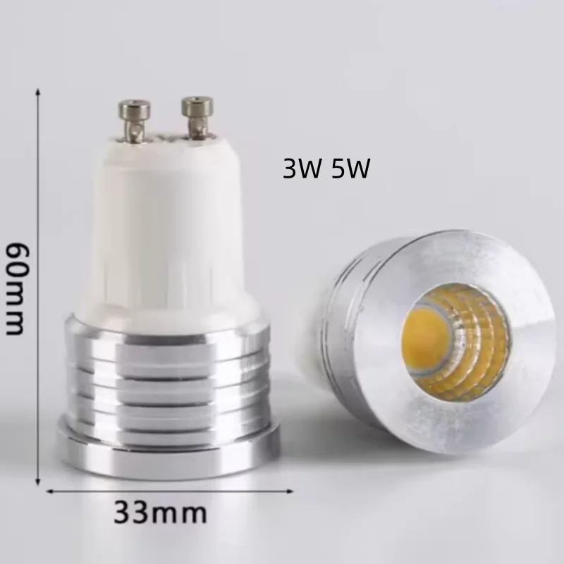 10pcs/Lot MINI Ultra Bright Dimmable 3W 5W GU10 MR16 E27 LED Bulb 85-265V Led Spotlights Warm/Natural/Cool White Lamp 110V 220V