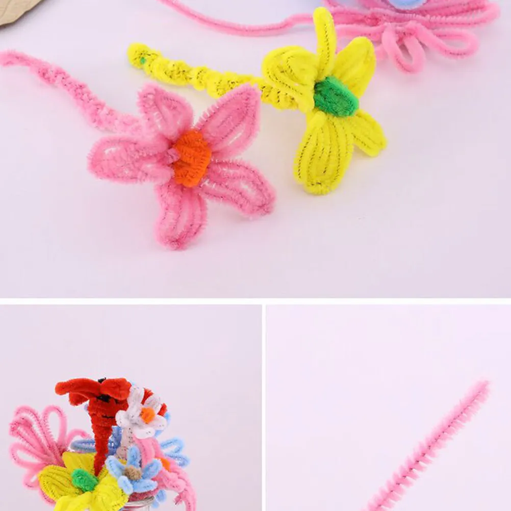 400pcs Twistable Stick Craft Kit for Kids – DIY Polyester Art Supplies, Monsters & Critters Necklaces, Kindergarten Creativity