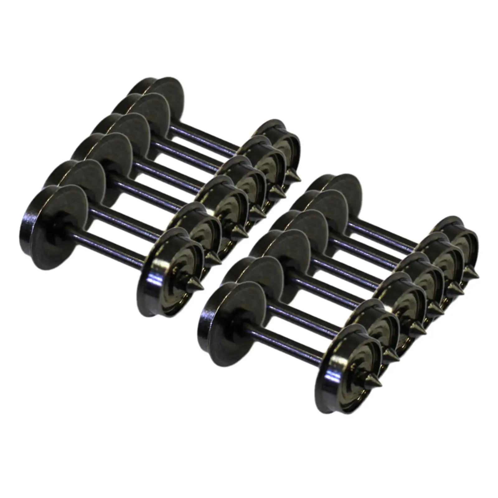 

12x Metal DC Wheels Metal HO Scale Wheel for 1:87 Model Train Replacements
