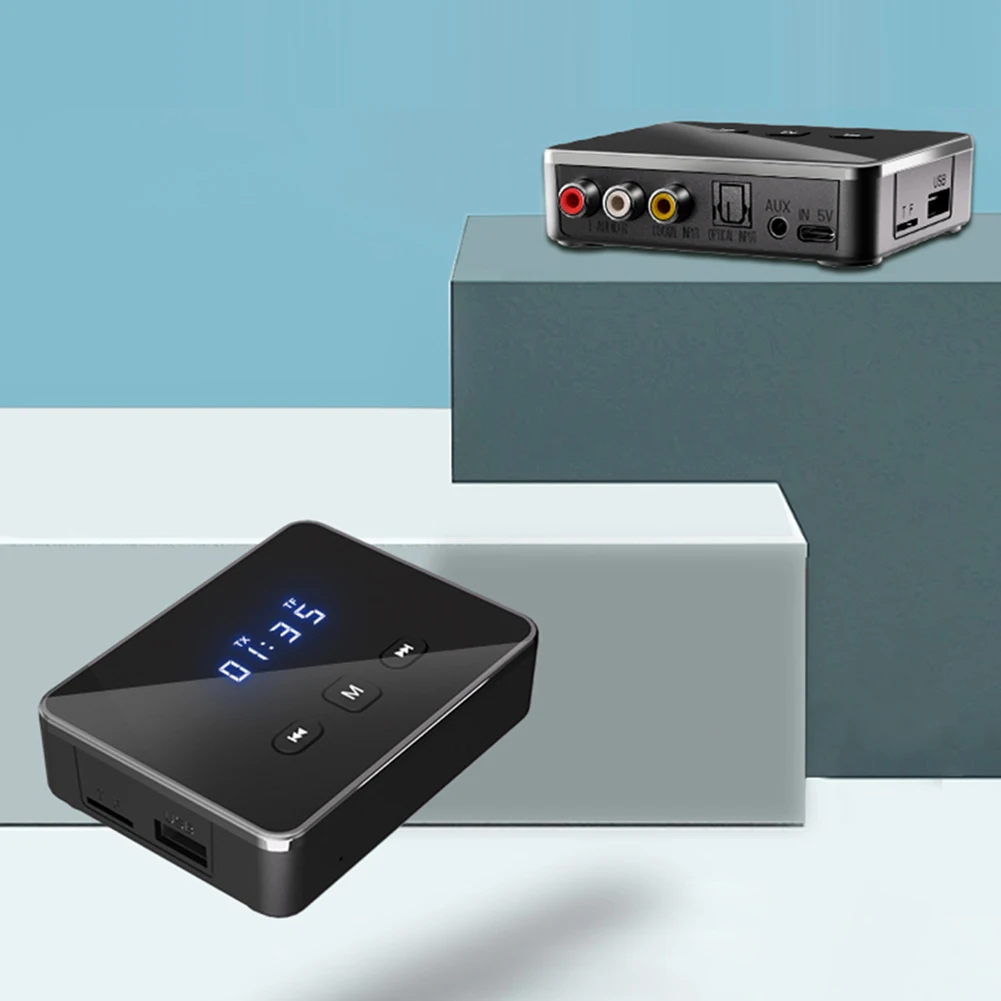 BT 5.4 استقبال الارسال AUX 3.5 مللي متر جاك RCA البصرية BT محول الصوت BT محول للتلفزيون/السيارة/الكمبيوتر/ستيريو المنزل/مكبرات الصوت