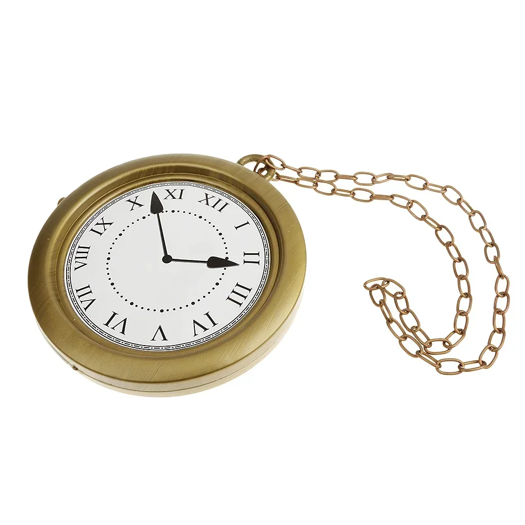 جديد Csv Erp سفينة أليس في بلاد العجائب السيد أرنب ساعة الجيب البرونزية ساعة الحائط تأثيري الدعائم لعب الأدوار اكسسوارات Disfraz