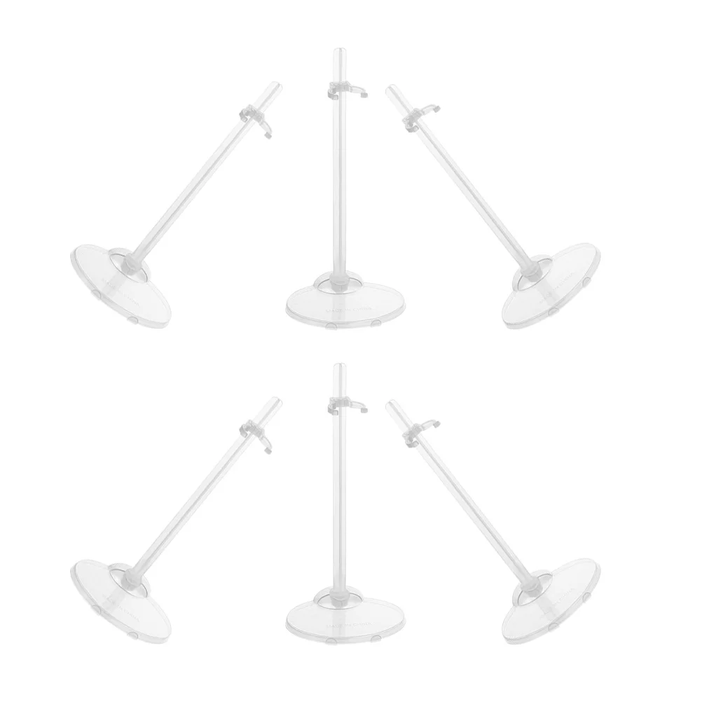 6 قطع من حوامل العرض الشفافة لحاملي الدعم الواضحة، حامل دعامة لشخصية الحركة، سهل التجميع للمتجر و