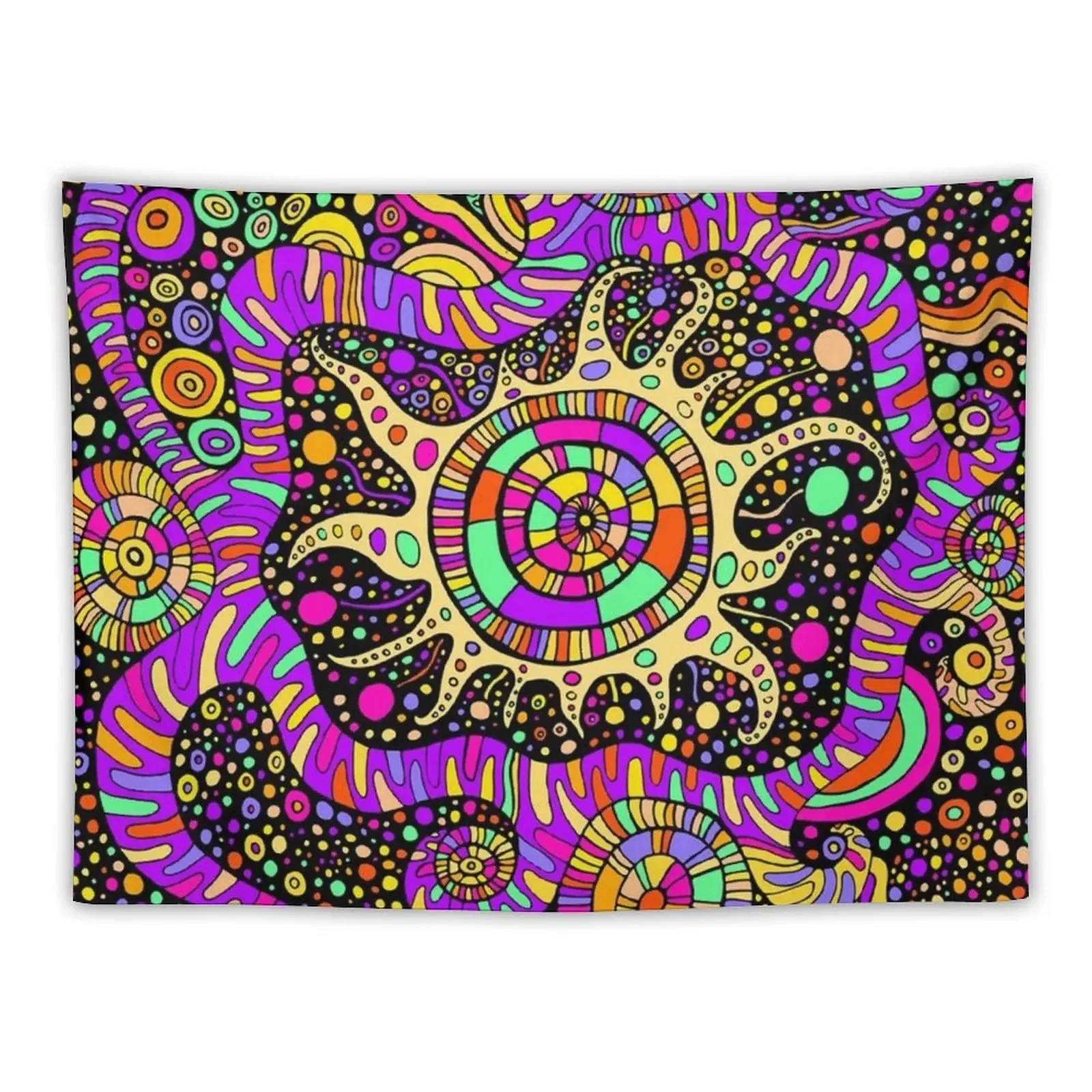 

Trippy UV Rave Tentacles Black Light Trip Tapestry For Bedroom Decoration Room Tapestry