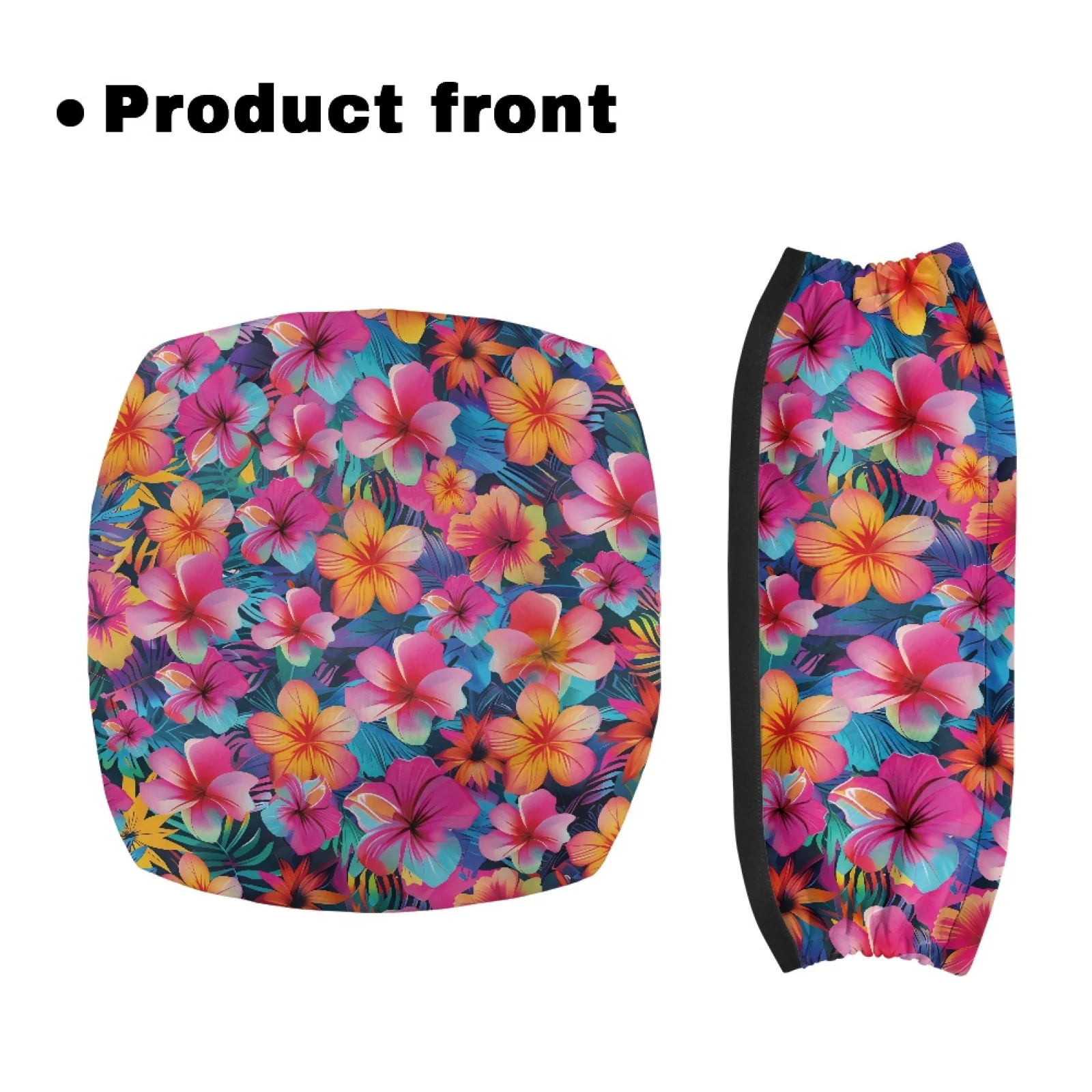Coloranimal Hibiscus Flower 2PCS Rollator Seat Cover Non Slip Walker Seat Cushion Cover for Senior Ladies