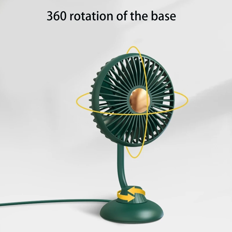 مروحة مكتب خرطوم صغير مروحة صغيرة USB قابلة للشحن 4.5 بوصة التخييم مروحة سيارة مروحة التبريد للصيف داخلي في الهواء الطلق انخفاض الشحن