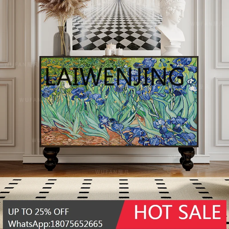 

Simple Solid Wood Porch Storage Cabinet Household Restaurant Storage Aisle Integrated Side Cabinet