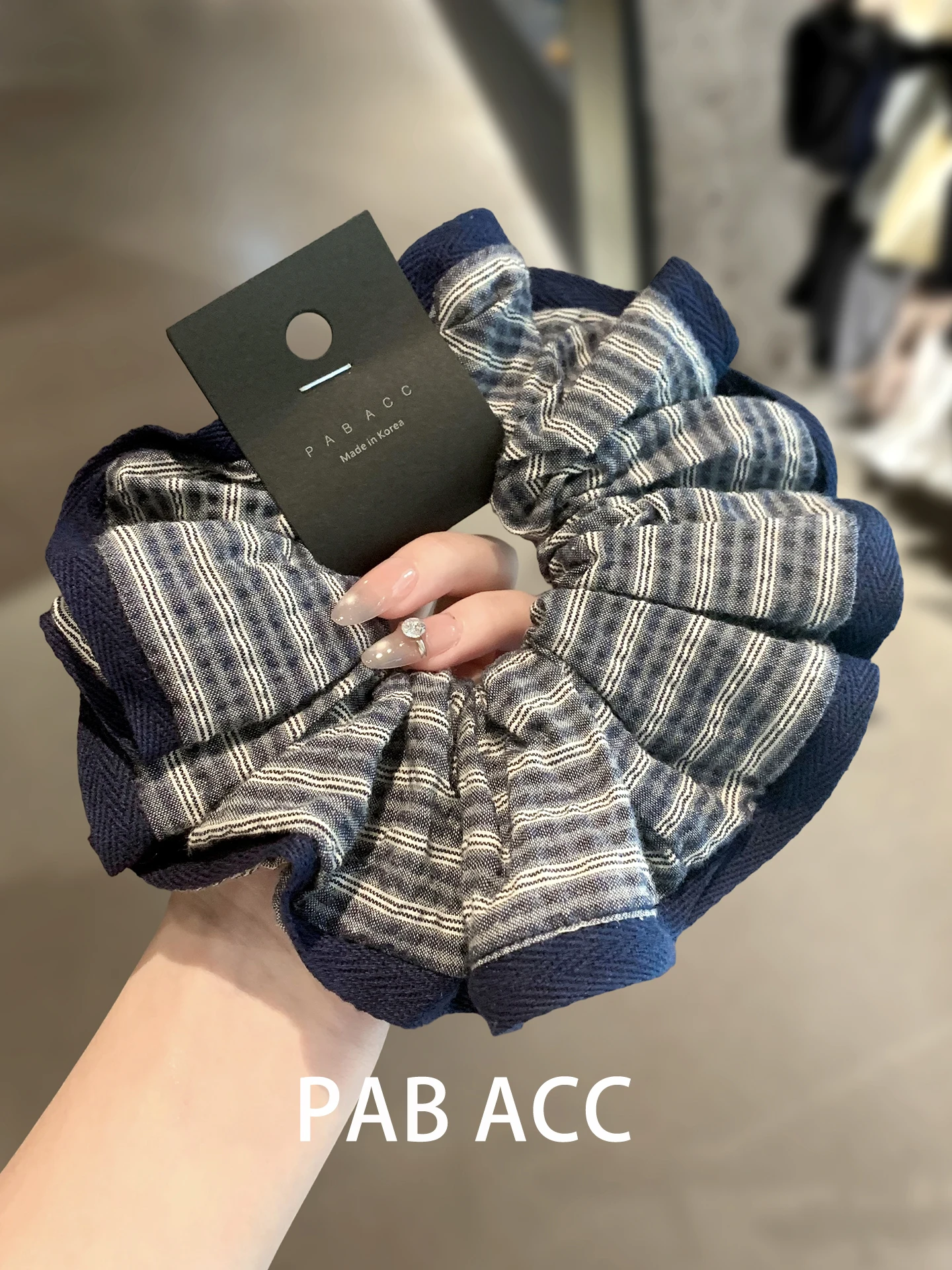 lacos-de-cabelo-de-tecido-listrado-azul-jeans-duravel-faculdade-sle-cabelo-redondo-ba-versatil-acessorios-de-cabelo-para-todos