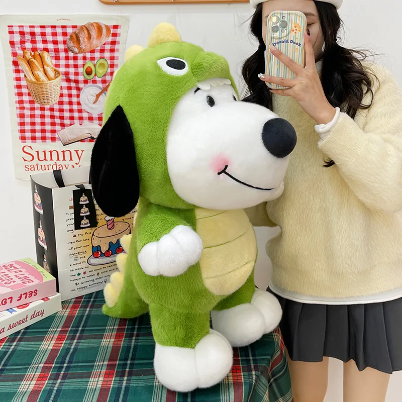 New Cute Snoopy Plush Toy Dog Stuffed Animal for Kids Birthday Gift Dinosaur Transform Plushie Doll Cuddly Toy Room decoration view 4