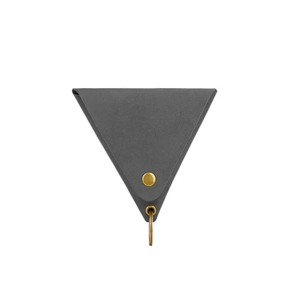 Модный кошелек из искусственной кожи в корейском стиле, однотонный кошелек, треугольный кошелек для монет, кошелек для ключей, кошелек для мелких предметов, женская сумка