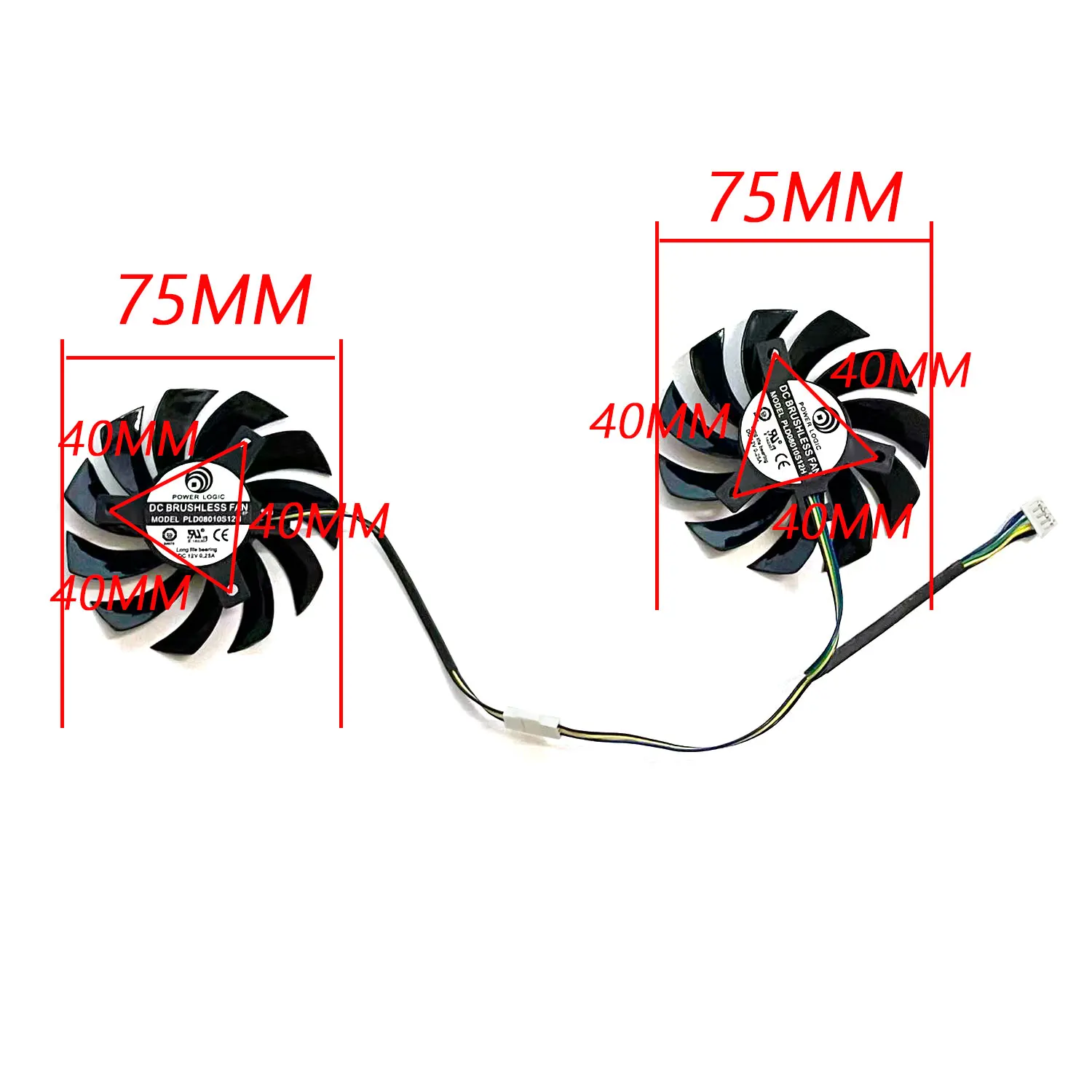 New For MSI GeForce N580 570 560 560ti 480 465 460GTX Twin FrozrII OC Graphics Card Replacement Fan PLD08010S12HH