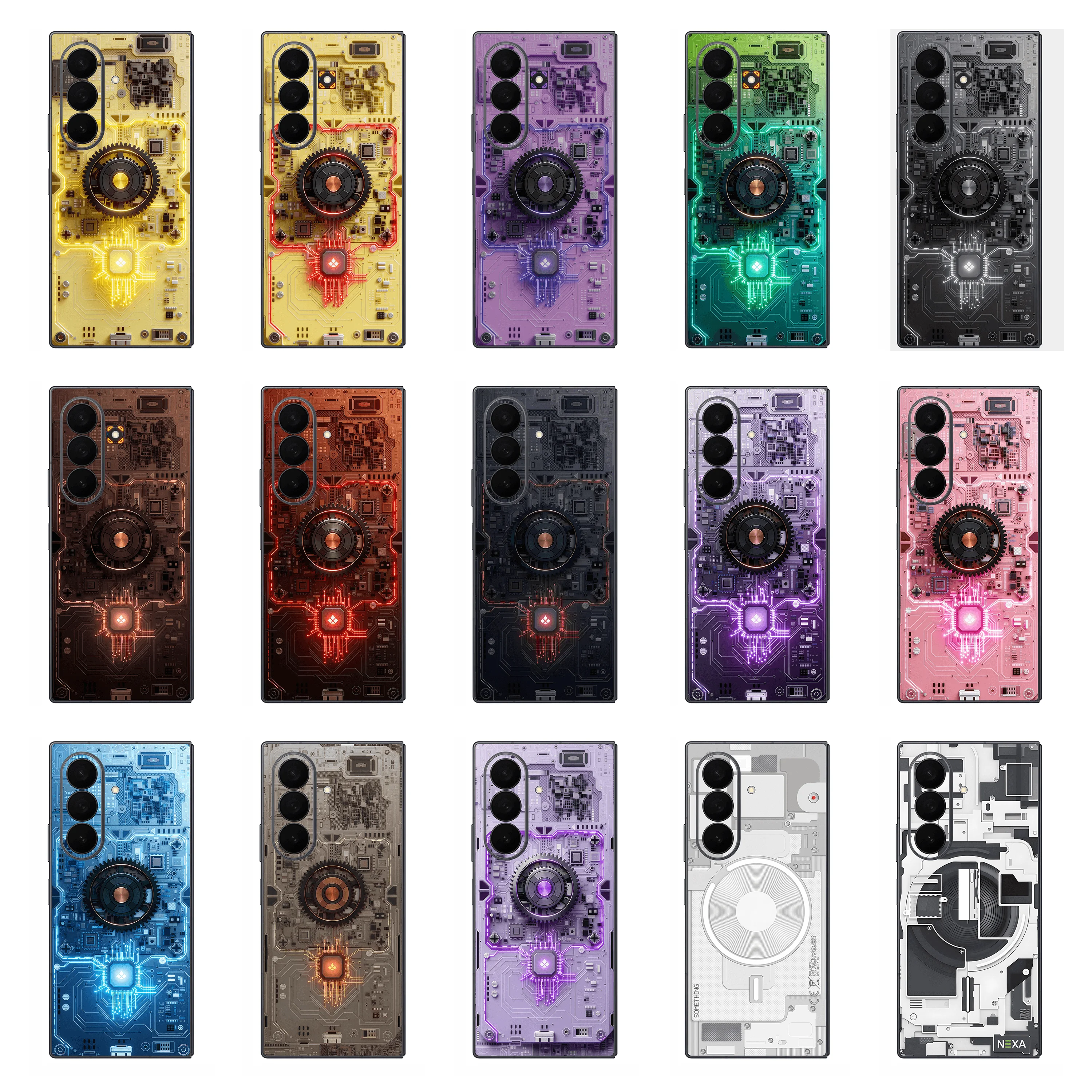 Colorful Anti-Scratch Stickers For Samsung Galaxy Z Fold 8 Ultra 8 7 6 5 4 Protective Decal Skin Cover Back Film