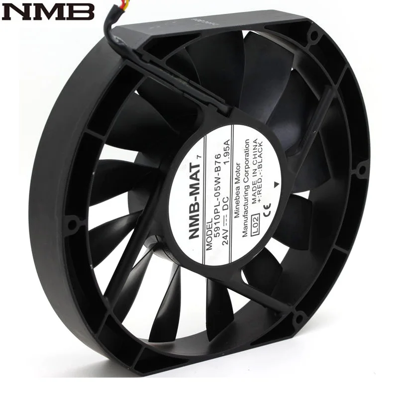 5910PL-05W-B76 17025 17cm 170mm DC 24V 1.95A Cooling Fan Drive 170*170*25mm