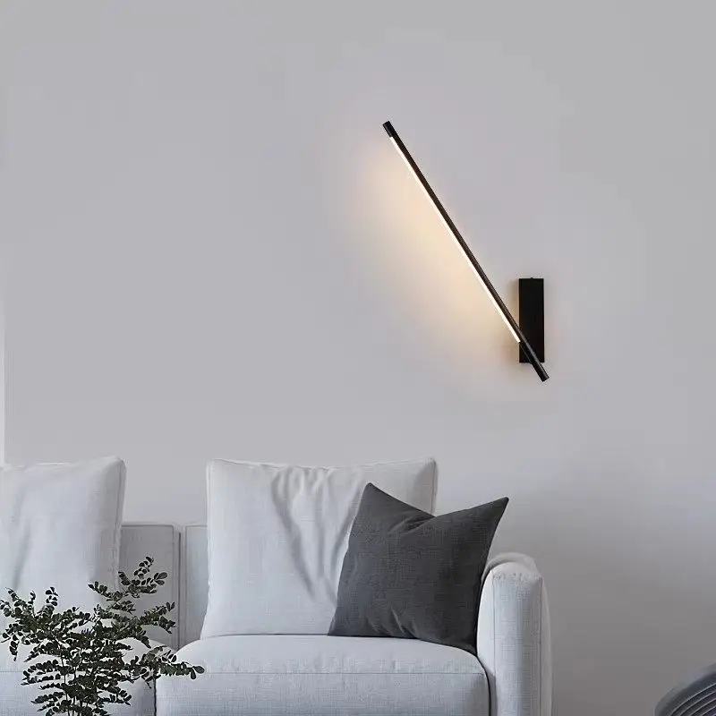Bedhead wall lamp Italian minimalist linear design 360 ° free rotation background wall decoration atmosphere lamp