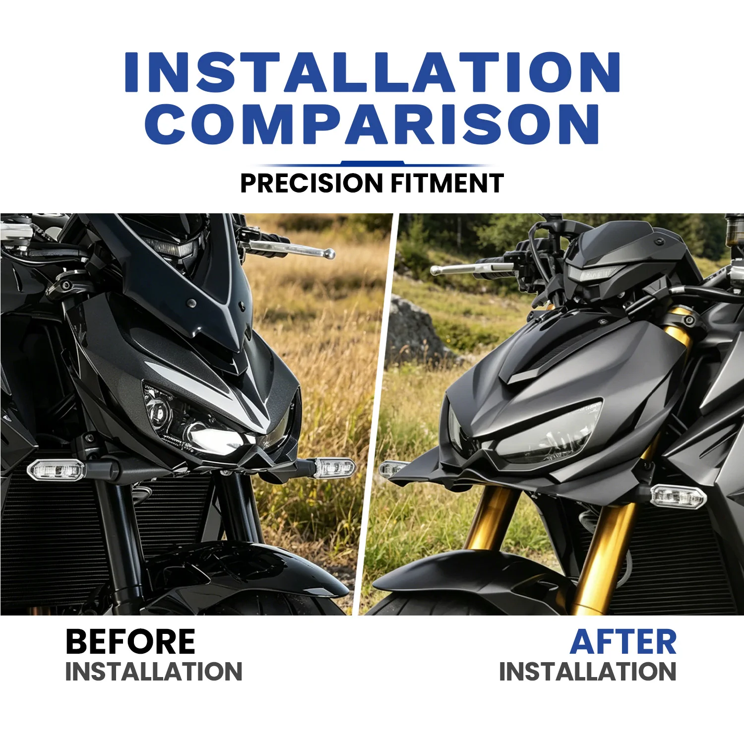 Downforce Front Spoiler Aerodynamic Wing For KAWASAKI Z1100 Z 1100 2026 Naked Motorcycle Side Deflector Fairing Winglets Kit