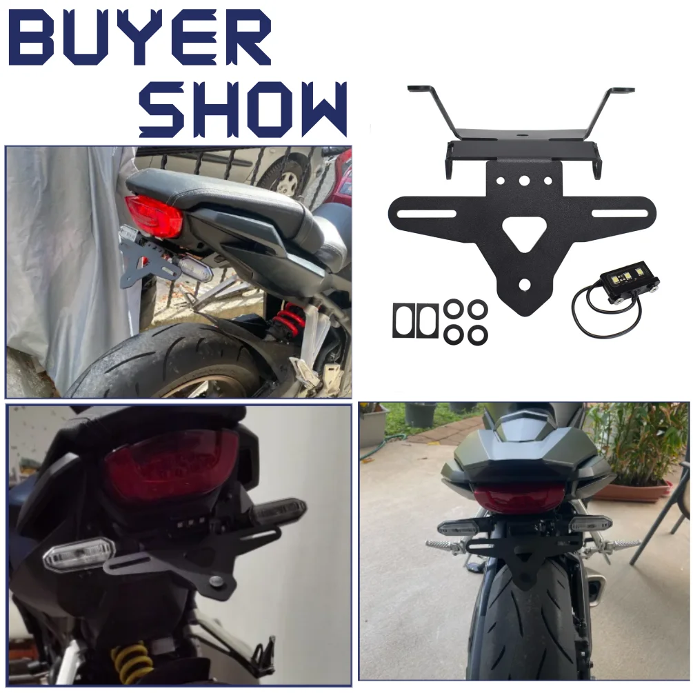 CB650R CBR650R License Plate Holder Tail Light Bracket Tidy Fender Eliminator For Honda CB CBR 650R 2019-2023 Accessories image 4