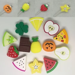 1Pcs Cute Fruit Cable Protector Cord Wire lemon watermelon strawberry Protection Cover Charging Cable Winder For Iphone cable