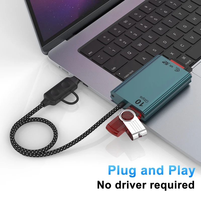 Cfexpress Type B And SD Dual-Slot Memory Card Reader, 10Gbps USB 3.2 Gen 2 Type B Cfexpress Adapter Memory Card Reader