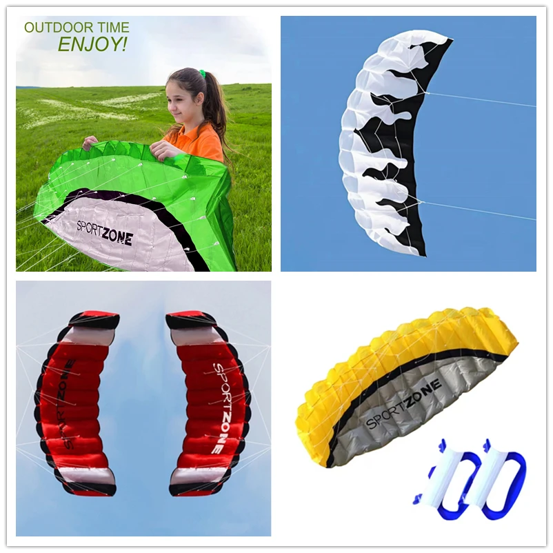 

free shipping new beginner kitesurf dual Line Stunt power Kite for adults parachute surfing soft kites professional kite serial