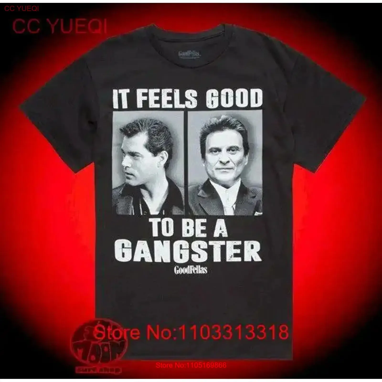 New Goodfellas Feels Good To Be A Gangster Vintage Mens T Shirt vintage Washed Unisex fashion Top For Everyday Wear Casual Soft