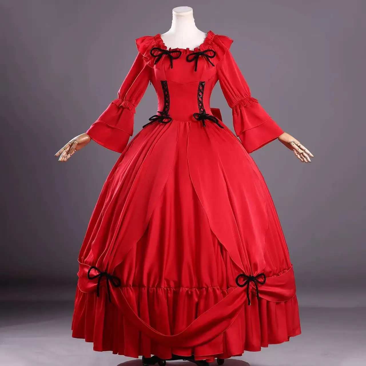 Anime May I Ask for One Final Thing Scarlet El Vandimion Cosplay Costume Girl Lolita red dress accessories Christmas party gift - view 3