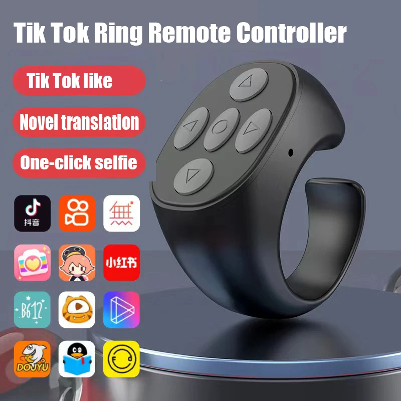 Bezprzewodowy mobilny Bluetooth Selfie Leniwy Artifac Tiktok Pierścień zdalnego sterowania Telefon komórkowy Kontroler Bluetooth t Dla Xiaomi Apple