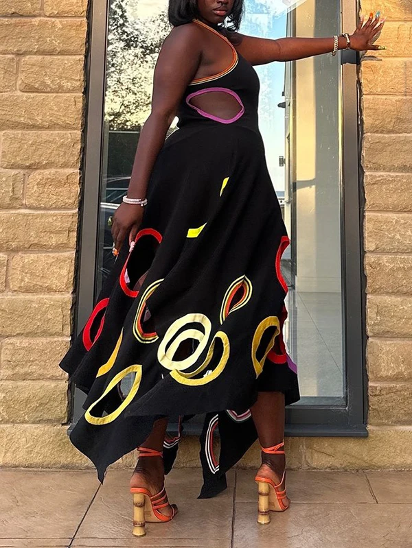 Modigirl Summer Evening Dresses Luxury Party for Woman 2025 Autumn Sleeveless Women Colorful Hollow Prom Birthday Maxi Dresses