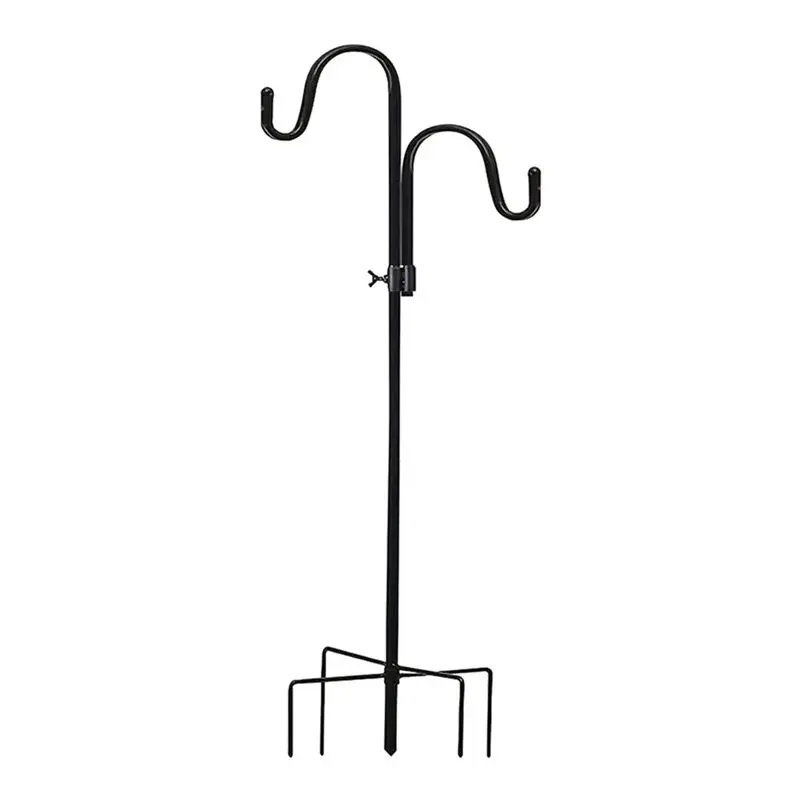 

A67P-Wrought Iron Garden Stand Sheep Hook Garden Stand Shepherd Hook Hanging Light Garden Pole Plant Stand Hook
