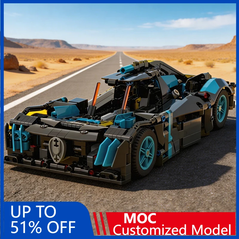 

Набор для сборки модели гоночного автомобиля MOC 42162 из 654 деталей, развивающая игрушка для детей, подарок на день рождения, обучающий DIY-набор