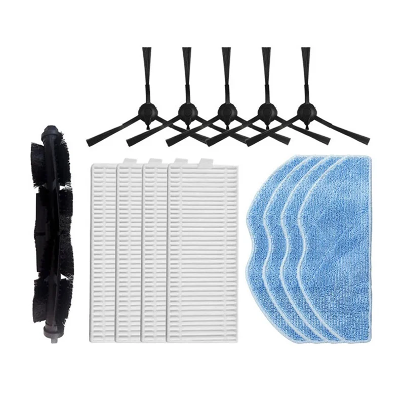 The New For 360 S8 / S8 Plus Robot Vacuum Cleaner Replacement Spare Parts Main Side Brush Hepa Filter Mop Cloth