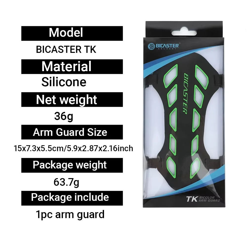 Bicaster TK Bicolor Recurve Bow Arm Guard Anti-Slip Flexible Lightweight Comfortable Secure Archery Arm Protector