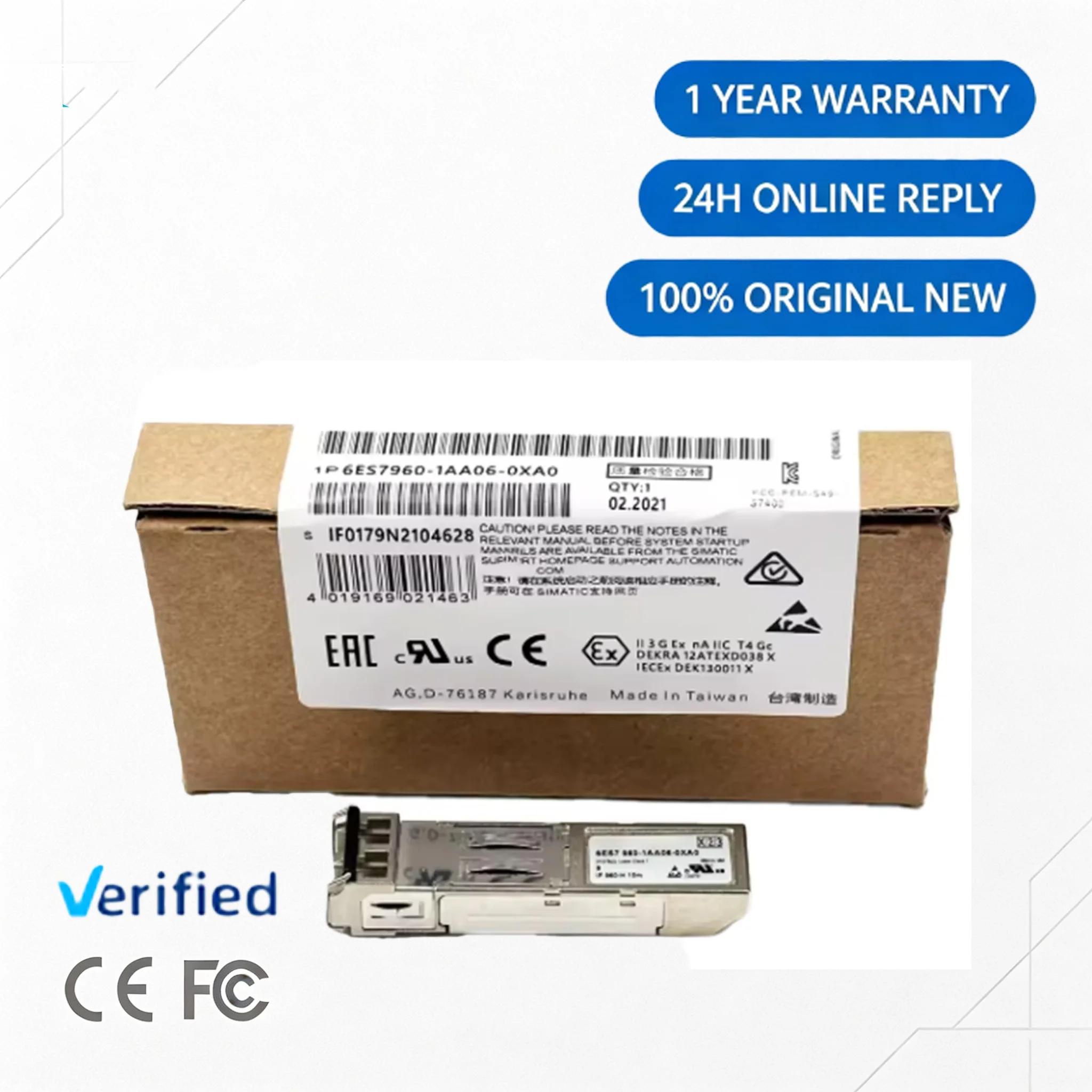 New Original 6ES7960-1AA06-0XA0 6ES7 960-1AA06-0XA0 S7-400 Central Processing Unit Stock in Warehouse