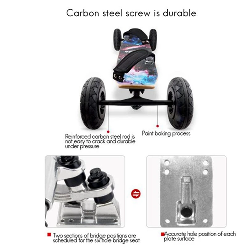 1 para dwupokładowa Longboard 7 Cal deskorolka stojak na deskorolkę ze stopu aluminium wsporniki do samochodów ciężarowych grawitacyjna technologia odlewania