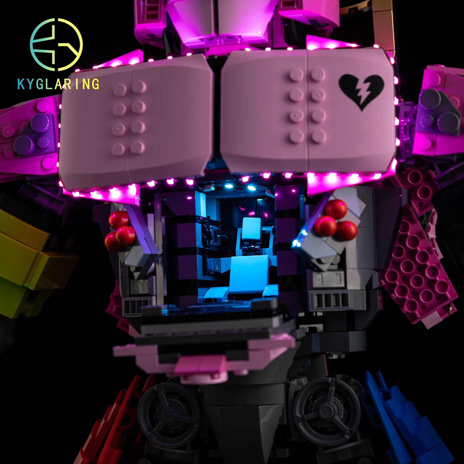 مجموعة إضاءة LED Kyglaring ألعاب يمكنك صنعها بنفسك لزعيم فريق Lego Fortnite Mecha 77078 لبنات البناء (بدون نموذج)
