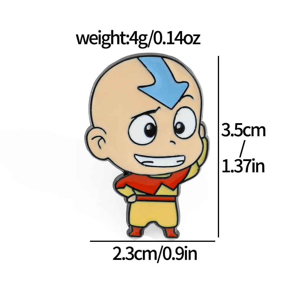 Avatar the Last That Airbender Pin badge Funny Cute Cartoon Aang enamel Brooch For Movies fans Cosplay party jewelry