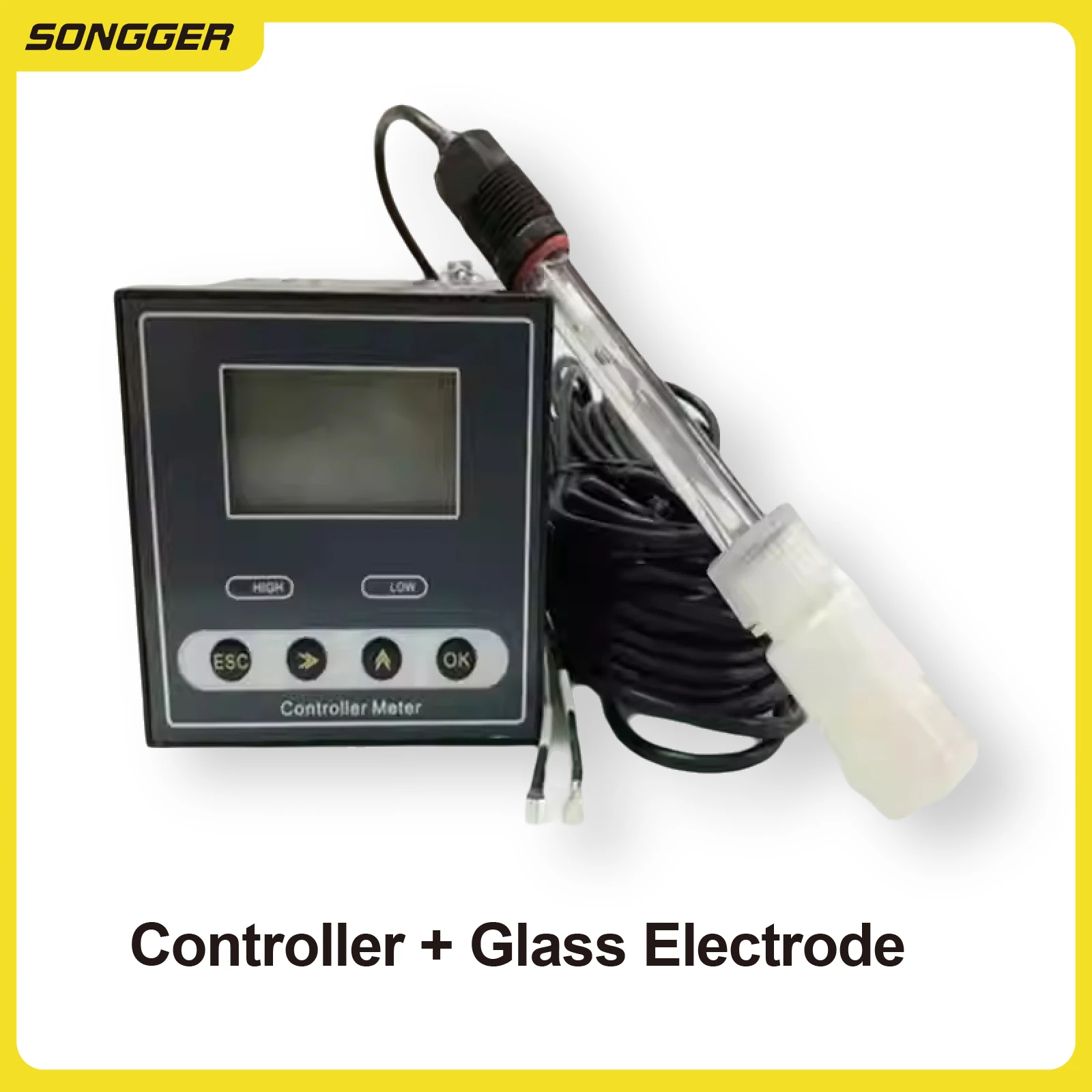 4‑20mA RS485 온라인 pH 센서 산업용 pH ORP 미터 컨트롤러 PH-110 폐수 산도 모니터 고온 패널 장착 장치