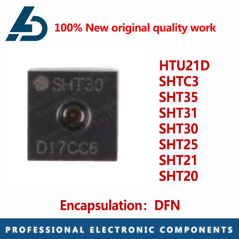 1PCS digital temperature and humidity sensor package DFN HTU21D SHTC3 SHT35 SHT31 SHT30 SHT25 SHT21 SHT20