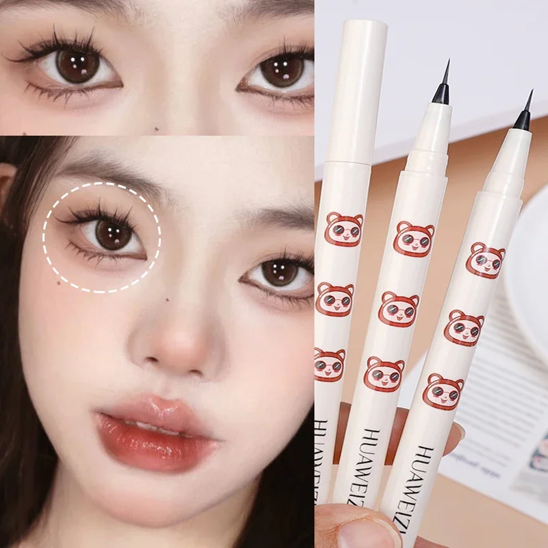 Ultra-thin Liquid Eyeliner Pen Fast-drying Waterproof Anti-sweat Lasting Black Brown Lower Eyelash Eyeliner Pen Makeup Comestic